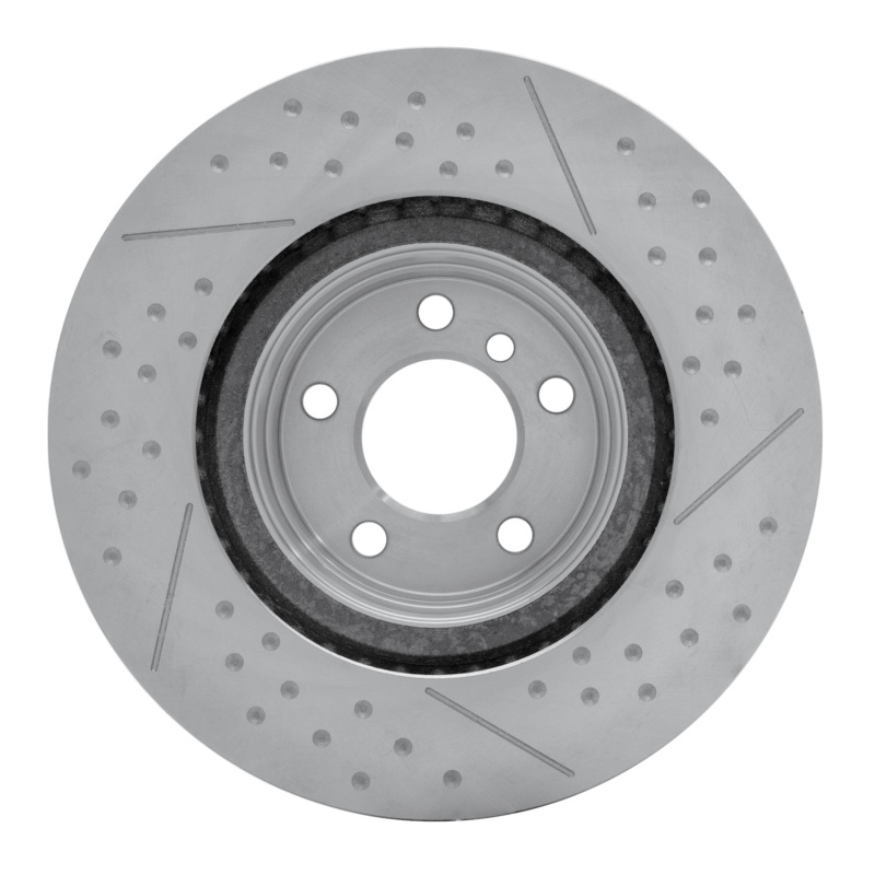 BMW 120i Brake Rotor (1) - Rear - R1 Concepts - Dimpled and Slotted - `12-`20